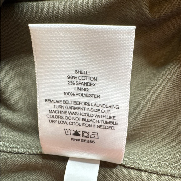 EXPRESS Khaki Green Belted Utility Jacket, Size M. - Picture 7 of 9